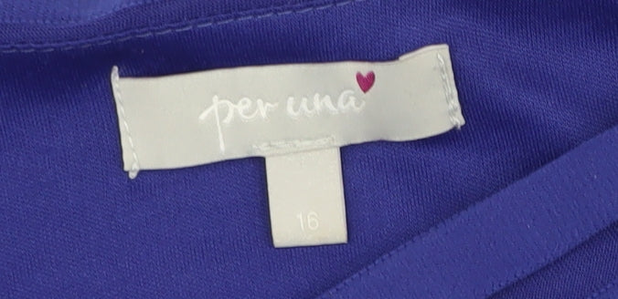 Marks and Spencer Women's Purple Wrap Blouse Size 16