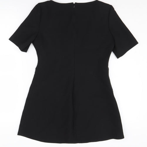 Zara Women's Black Shift Dress, Size 10, Short Sleeve