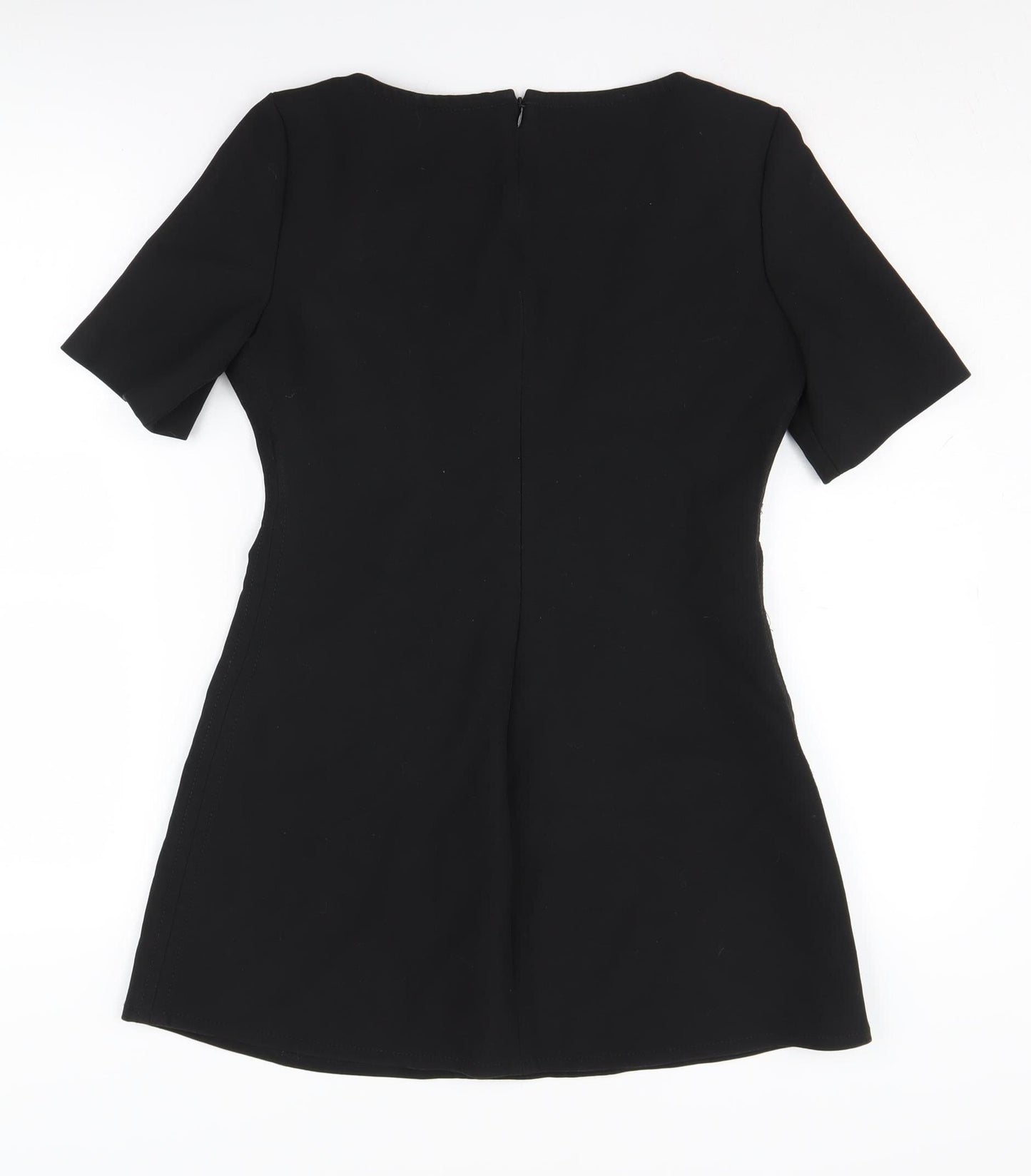 Zara Women's Black Shift Dress, Size 10, Short Sleeve