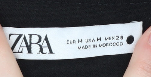 Zara Women's Black Shift Dress, Size 10, Short Sleeve