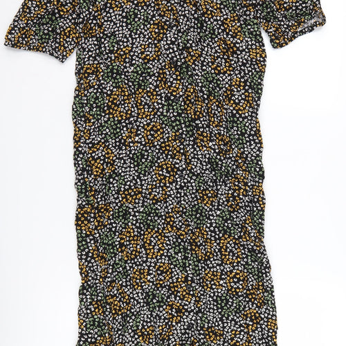 Next Women's Multicoloured Floral Midi Dress Size 12