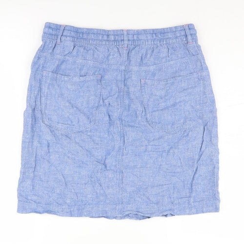Marks and Spencer Women's Blue Chambray Skirt Size 14