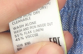 Marks and Spencer Women's Blue Chambray Skirt Size 14