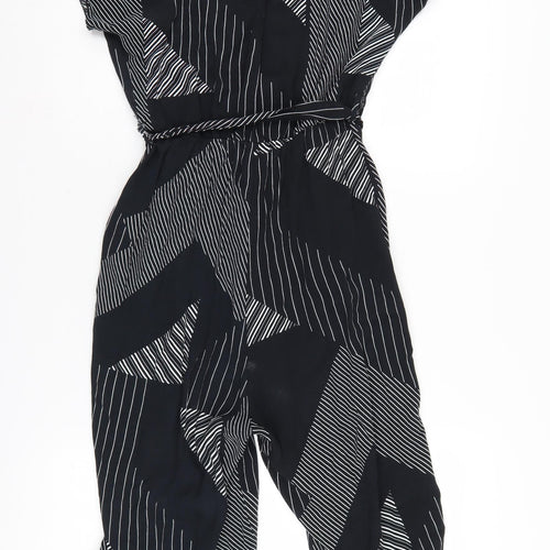 New Look Women's Black Geometric Jumpsuit Size 10