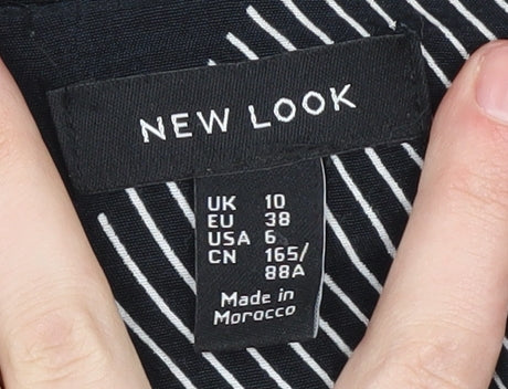 New Look Women's Black Geometric Jumpsuit Size 10