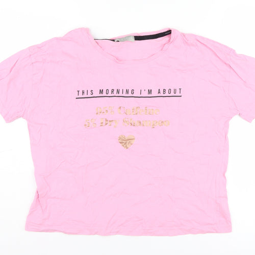 New Look Women's Pink Basic T-Shirt - Size S