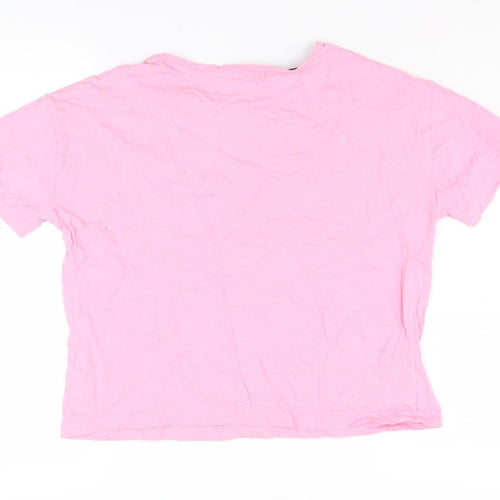 New Look Women's Pink Basic T-Shirt - Size S
