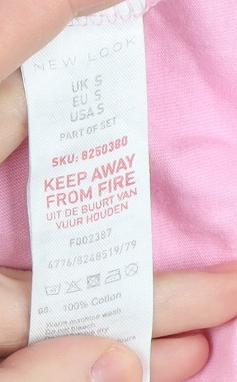 New Look Women's Pink Basic T-Shirt - Size S