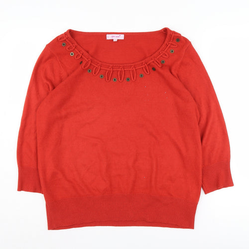 Marks and Spencer Women's Red Pullover Jumper Size 18