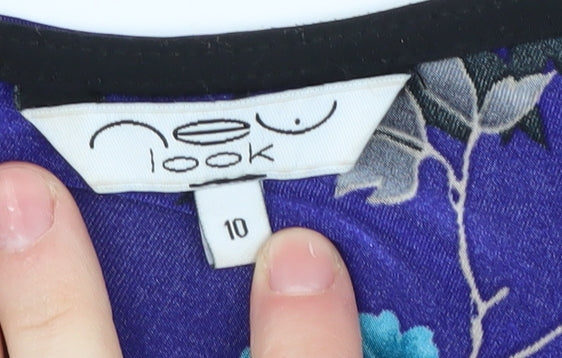 New Look Women's Multicoloured Floral Shift Dress Size 10