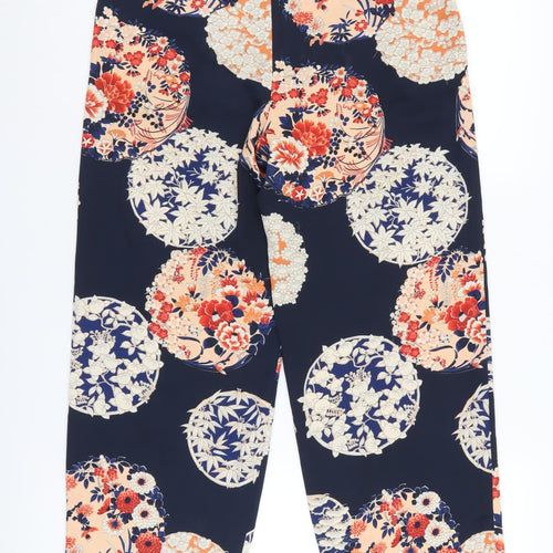 Zara Women's Multicoloured Cropped Floral Trousers S