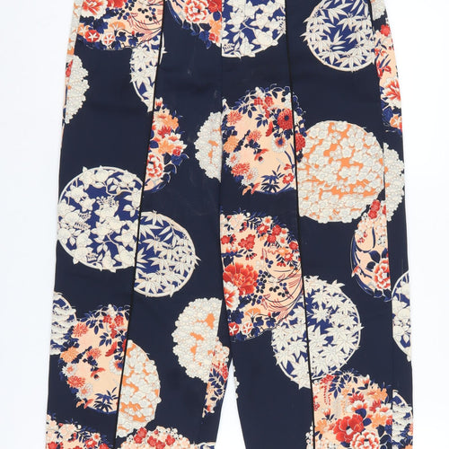 Zara Women's Multicoloured Cropped Floral Trousers S