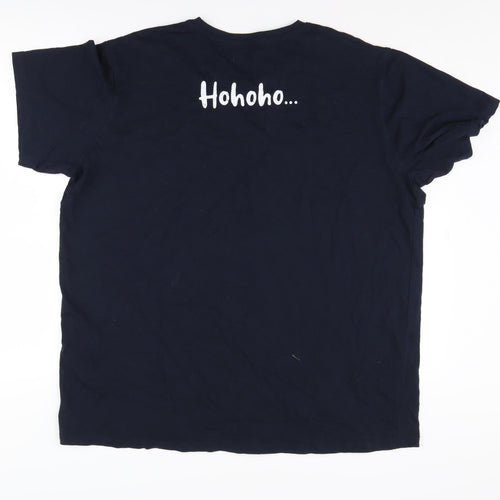 Cotton Traders Men's Blue Christmas 2XL T-Shirt
