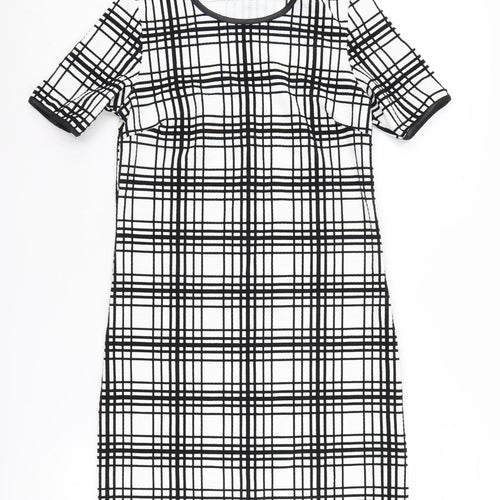 Quiz Women's Black & White Check Shift Dress
