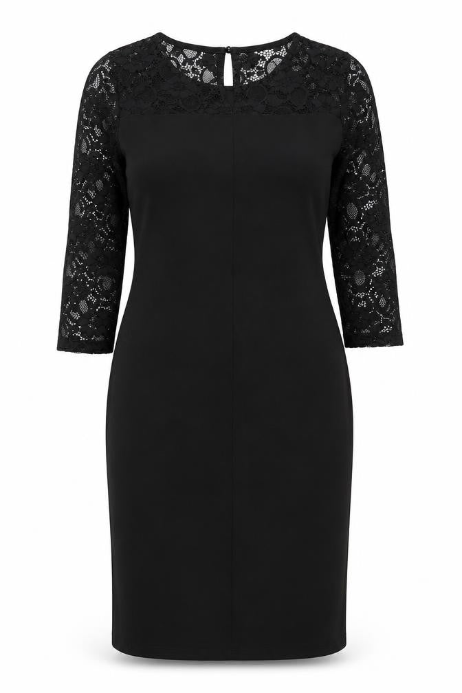 Dorothy Perkins Black Lace Sheath Dress Women Size 10
