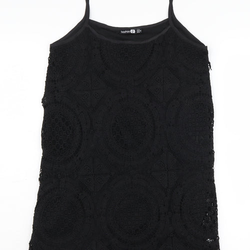 Boohoo Women's Black Size 8 Slip Dress