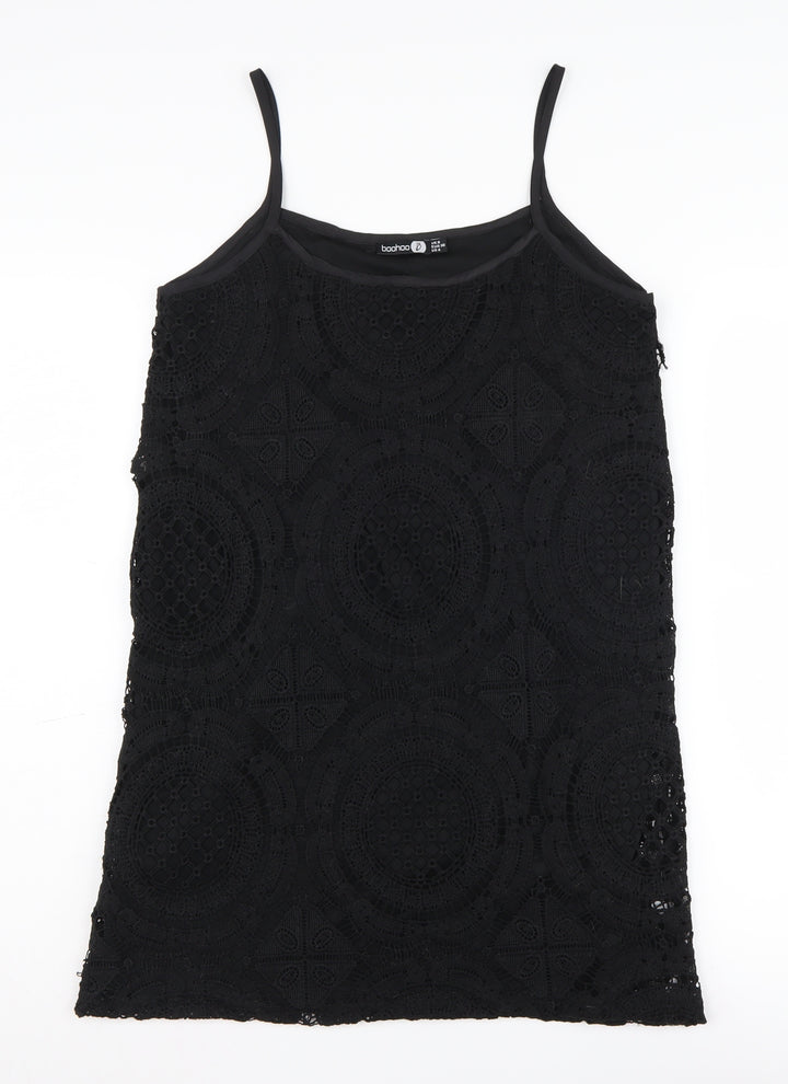 Boohoo Women's Black Size 8 Slip Dress