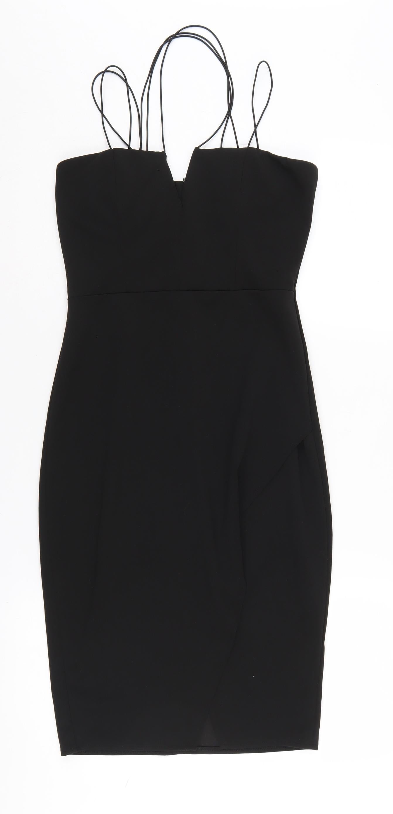 New Look Women's Black Bodycon Dress Size 10