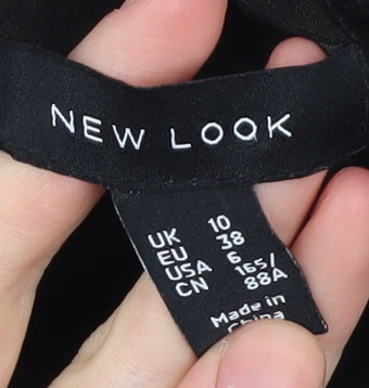 New Look Women's Black Bodycon Dress Size 10