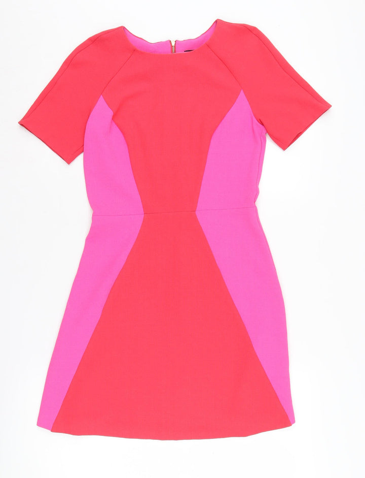 Topshop Women's Pink Shift Dress, Size 8, Party Style