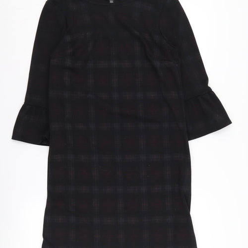 Dorothy Perkins Women's Black Plaid Sheath Dress Size 10