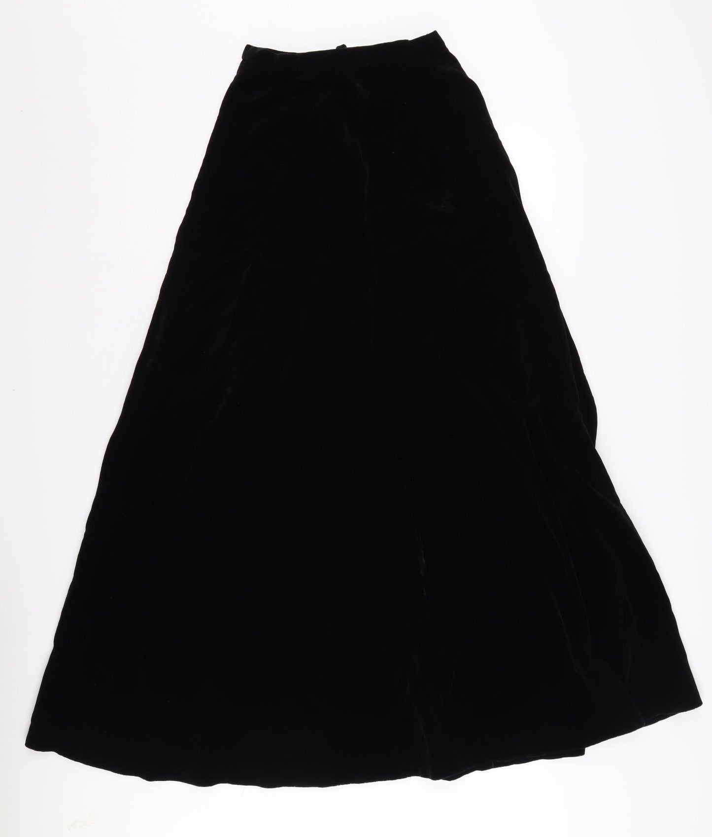 Dori Women's Black Velvet A-Line Long Skirt Size 24