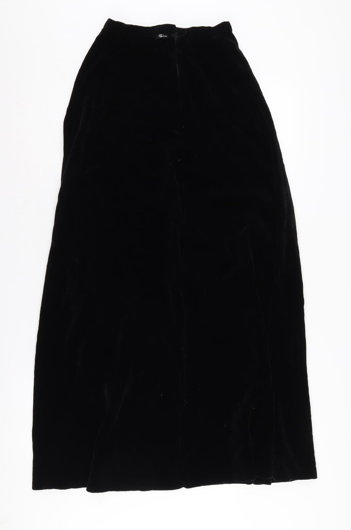 Dori Women's Black Velvet A-Line Long Skirt Size 24