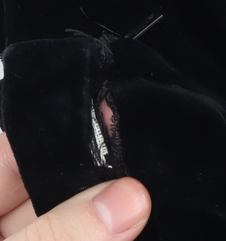 Dori Women's Black Velvet A-Line Long Skirt Size 24