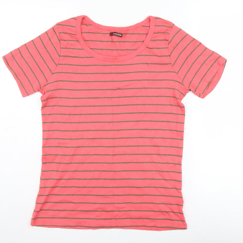 Savoir Women's Pink Striped T-Shirt, UK 16, Casual Summer Style