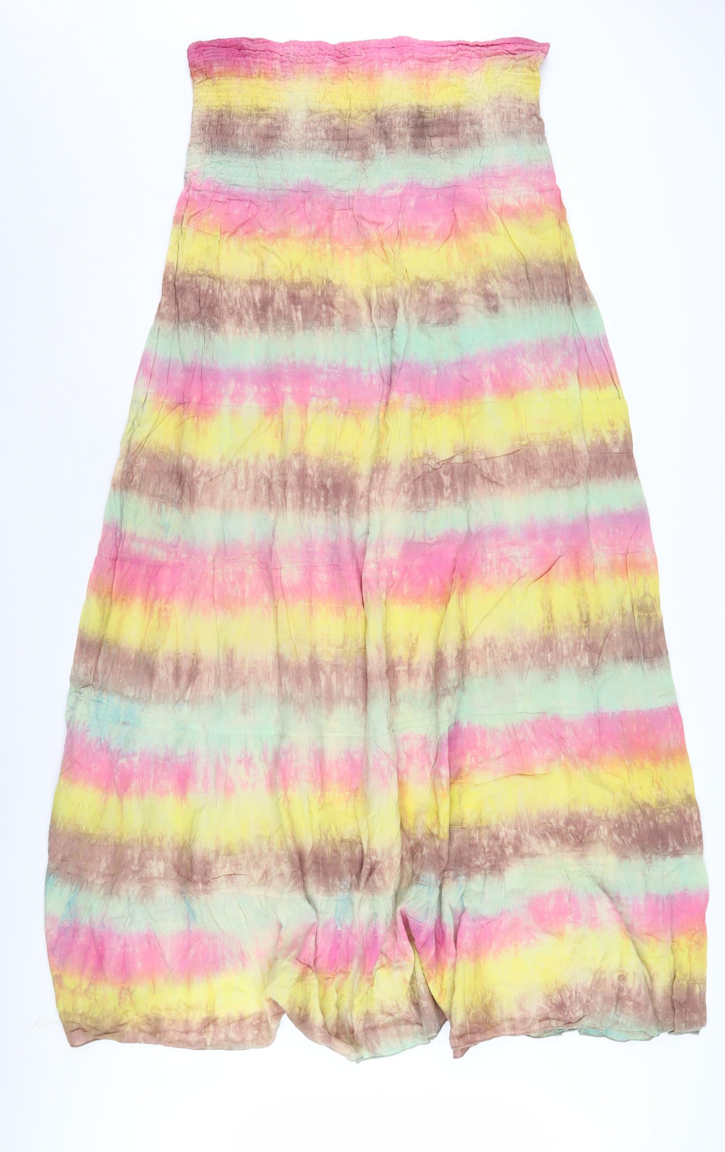 Boohoo Women's Multicoloured Strapless Swing Dress L