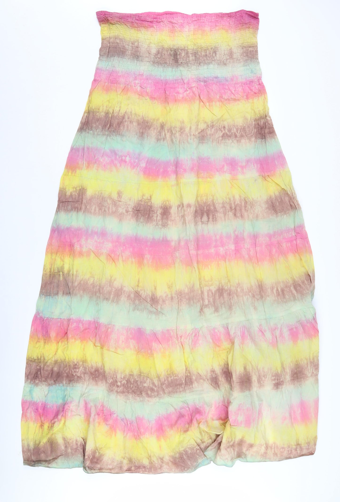 Boohoo Women's Multicoloured Strapless Swing Dress L