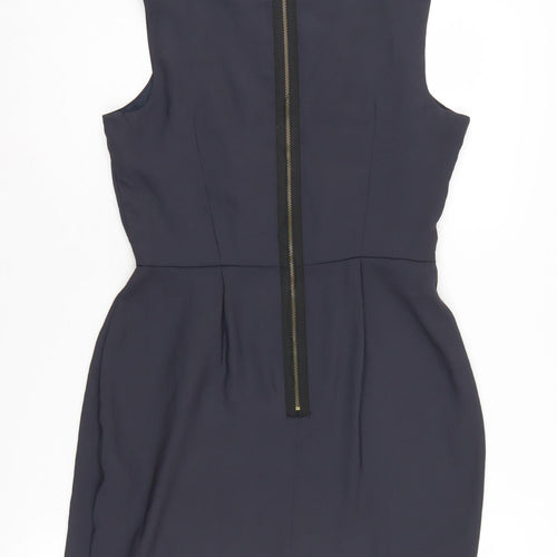 Topshop Women's Blue Sheath Dress, Size 10