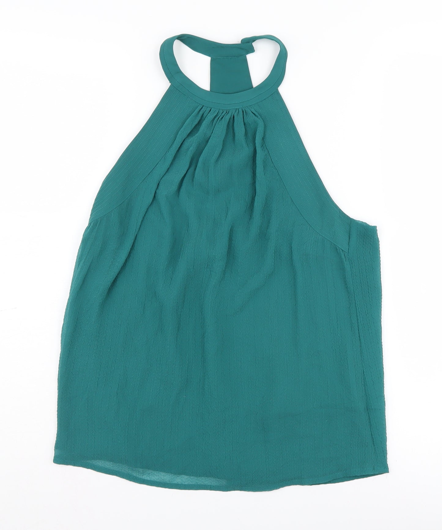 H&M Women's Green Halter Tank Top - Size 10
