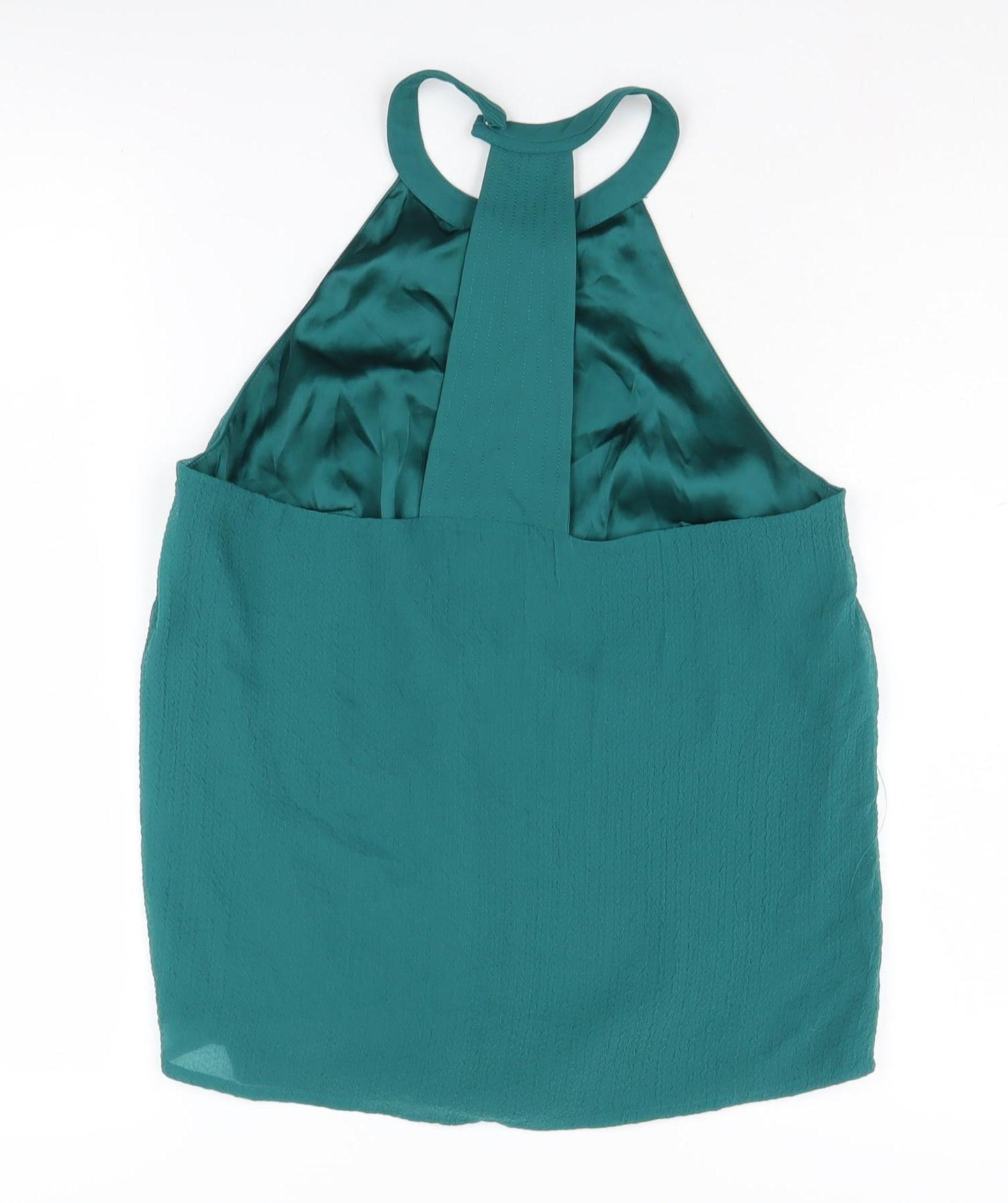 H&M Women's Green Halter Tank Top - Size 10