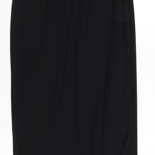 Boohoo Women's Black Slip Dress Size 12, Long and Elegant