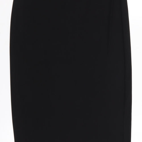 Boohoo Women's Black Slip Dress Size 12, Long and Elegant