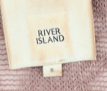 River Island Women's Pink Cardigan - Size 10