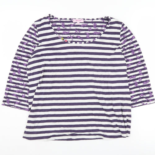 Marks and Spencer Women's Multicoloured Stripe T-Shirt