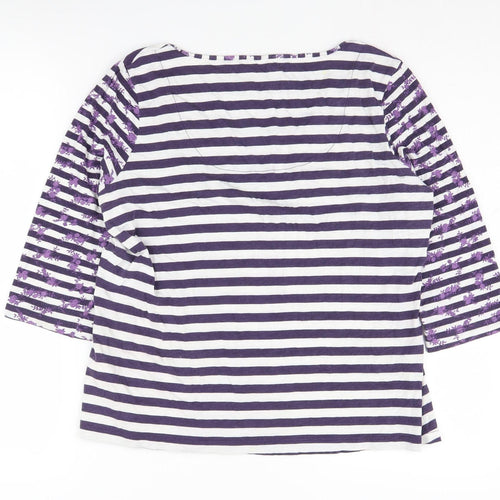 Marks and Spencer Women's Multicoloured Stripe T-Shirt