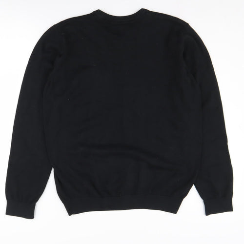 Marks and Spencer Boys Black V-Neck Pullover Jumper 15-16 Years
