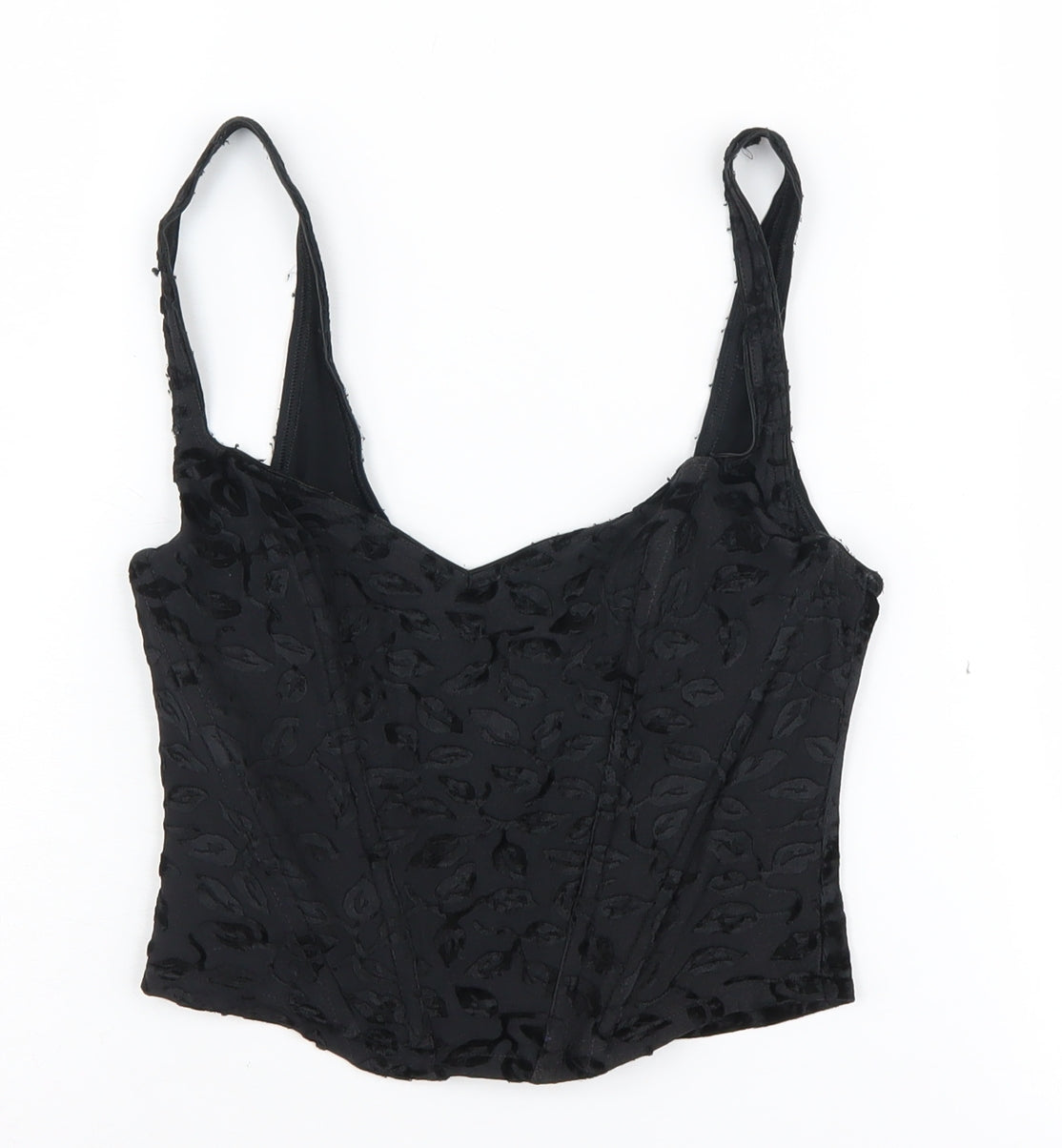 Marks and Spencer Women's Black Velvet Camisole Top Size 12