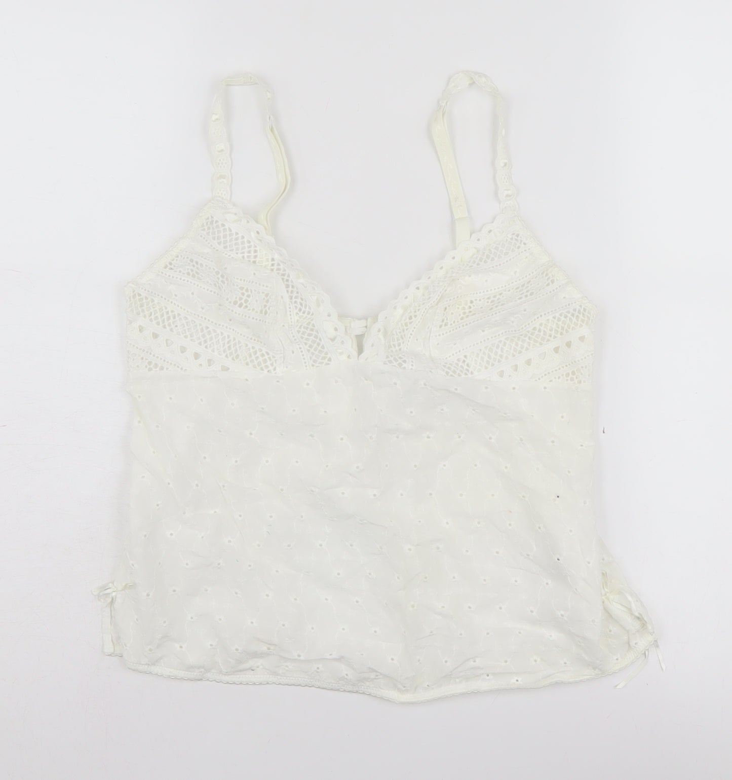 Next Womens White Crochet Camisole Tank Top