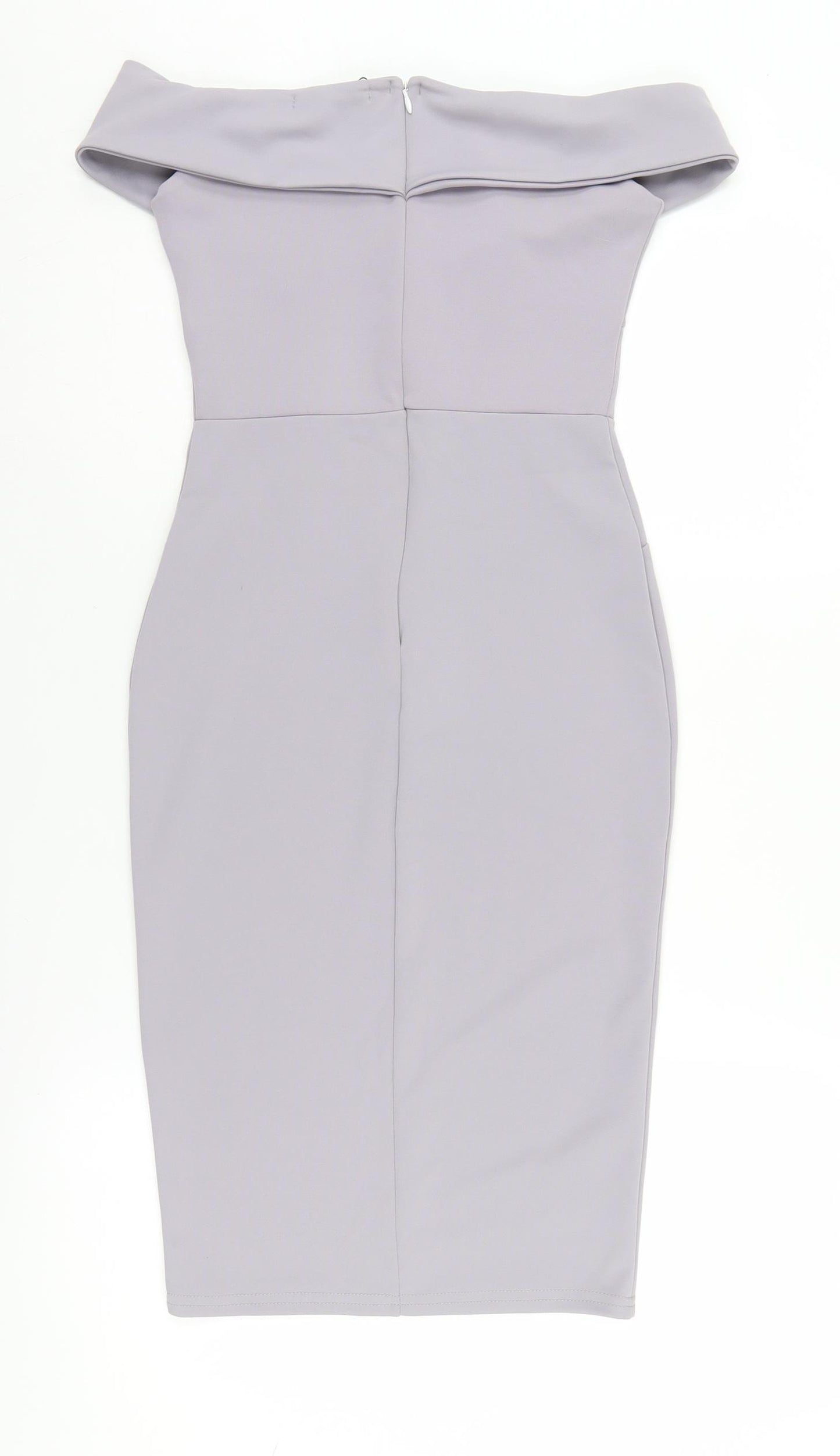 Missguided Women Off Shoulder Grey Pencil Dress UK 8