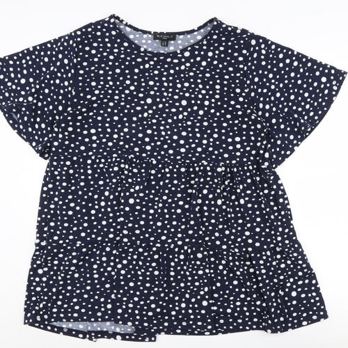 Blue Vanilla Women's Blue Polka Dot Tunic Blouse Size 20
