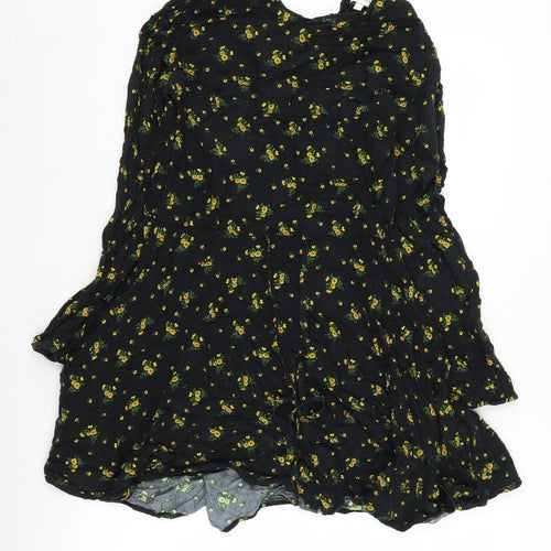 Warehouse Women's Black Floral Dress Size 8