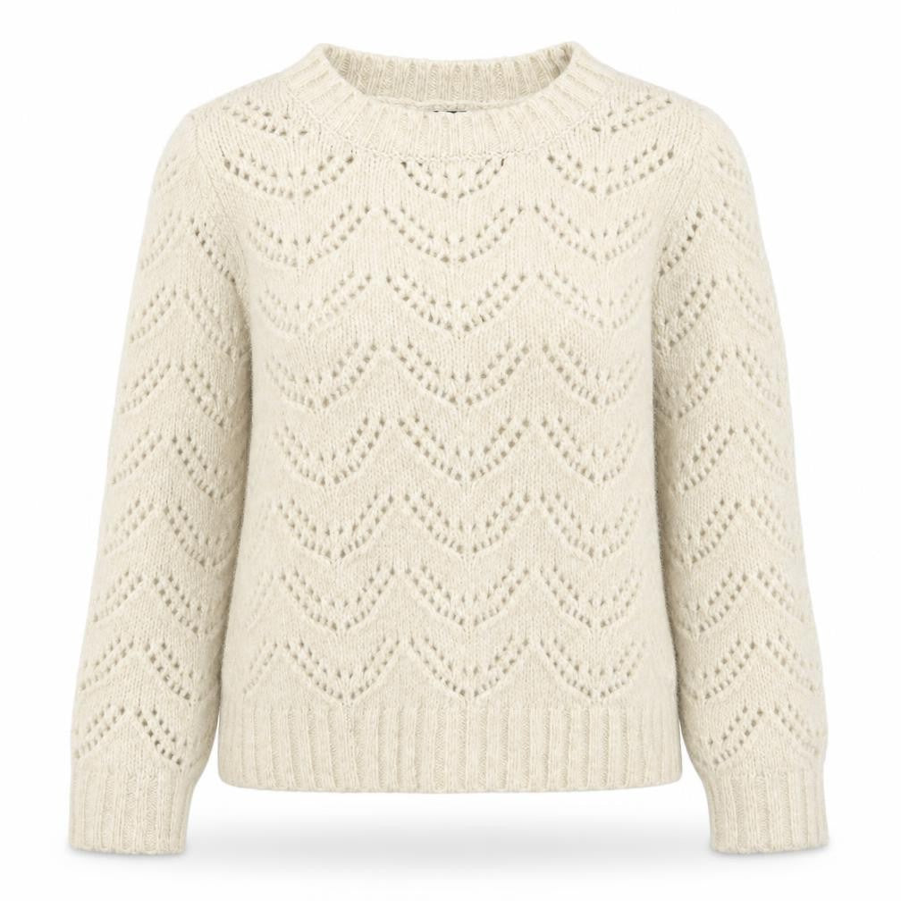 Pieces Women's Beige Knit Pullover Jumper XS