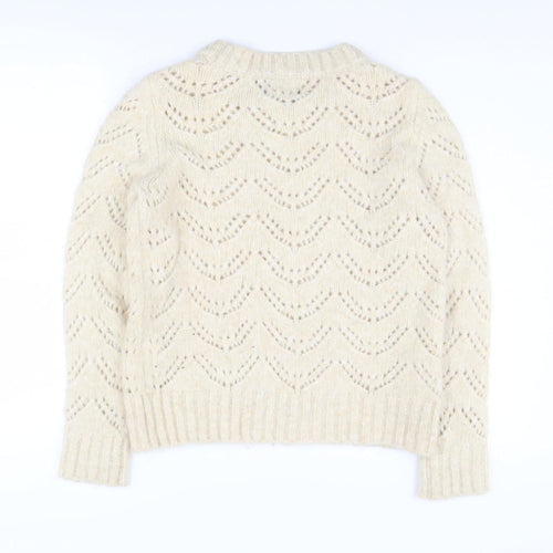 Pieces Women's Beige Knit Pullover Jumper XS