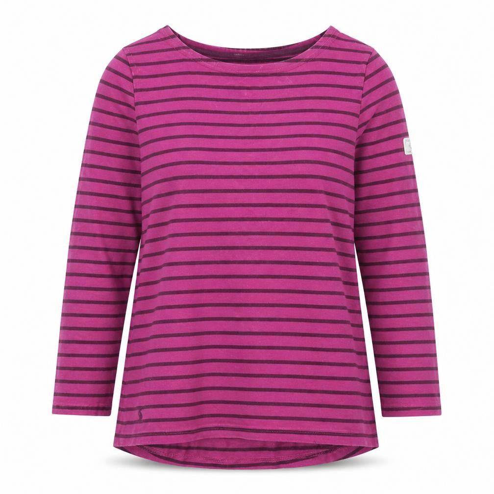 Joules Women's Purple Striped Long Sleeve T-Shirt