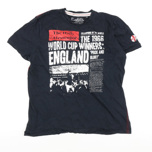England 66 Men's Black Sports Graphic T-Shirt Medium