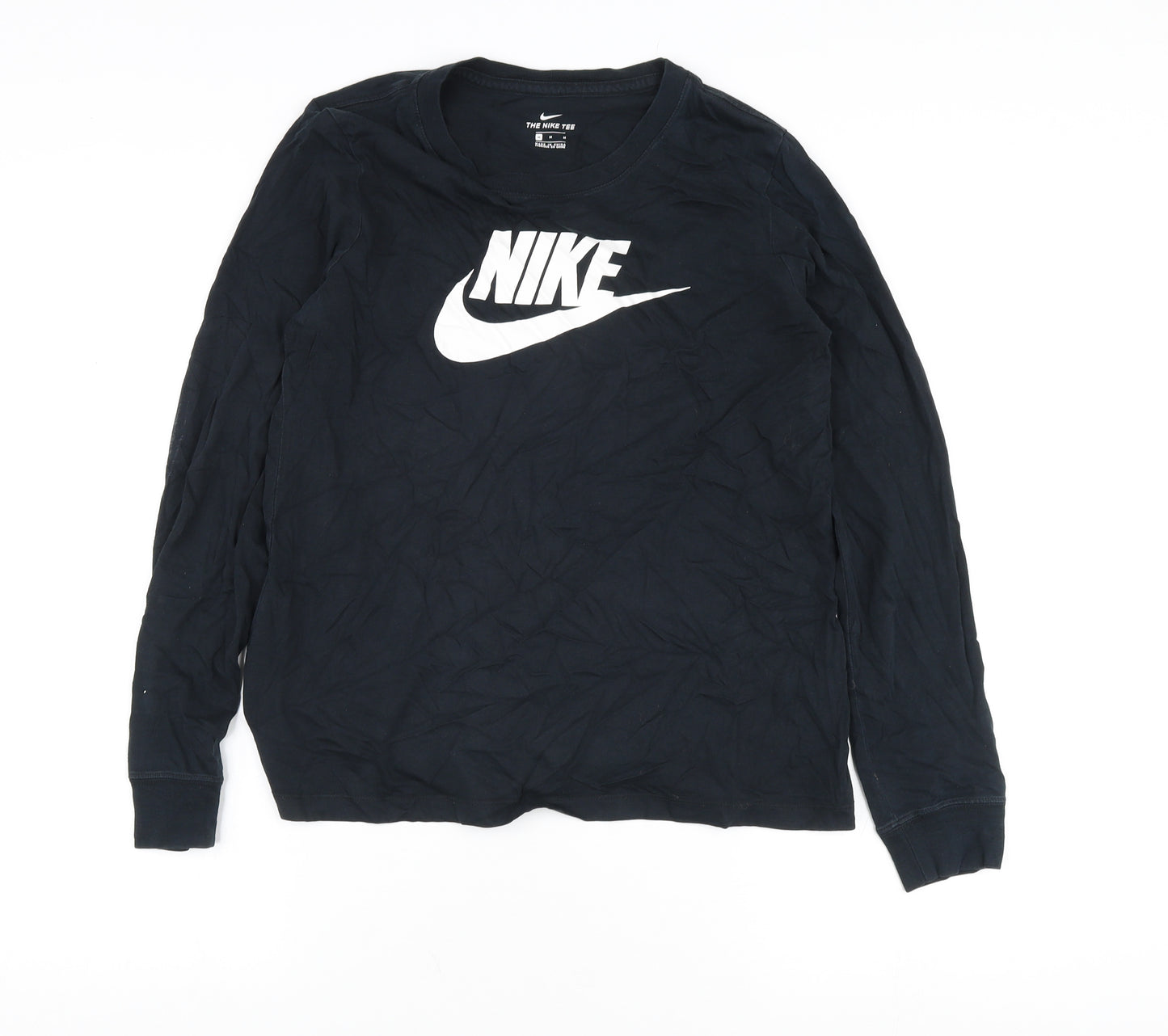 Nike Men's Black Long Sleeve T-Shirt, Size M